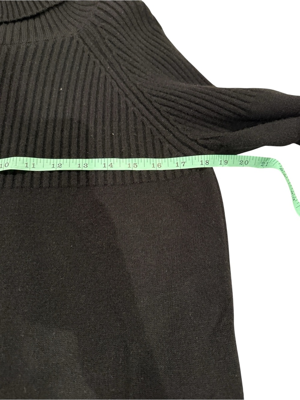 Black Turtleneck Rib-Knit Sweater - Picture 3 of 7